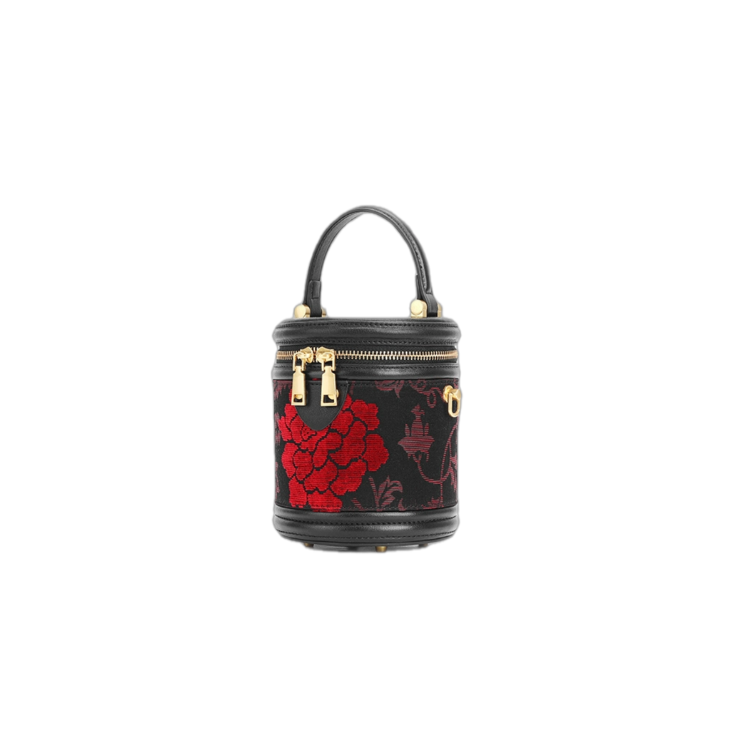Mulberry Silk Peony Intangible Cultural Heritage Embroidery Bucket Bag