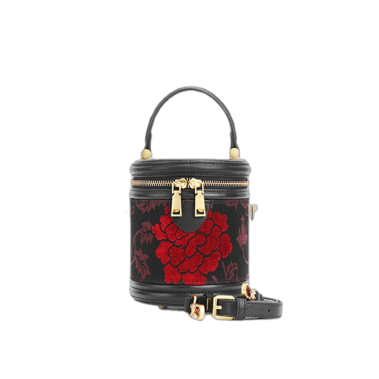 Mulberry Silk Peony Intangible Cultural Heritage Embroidery Bucket Bag