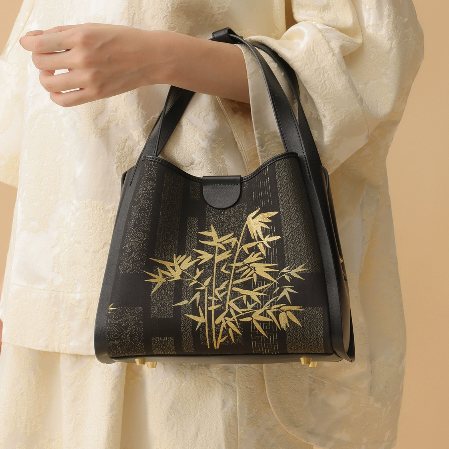 Intangible Cultural Heritage Song Brocade Tote Bag