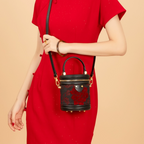 Mulberry Silk Peony Intangible Cultural Heritage Embroidery Bucket Bag