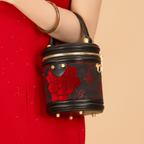 Mulberry Silk Peony Intangible Cultural Heritage Embroidery Bucket Bag