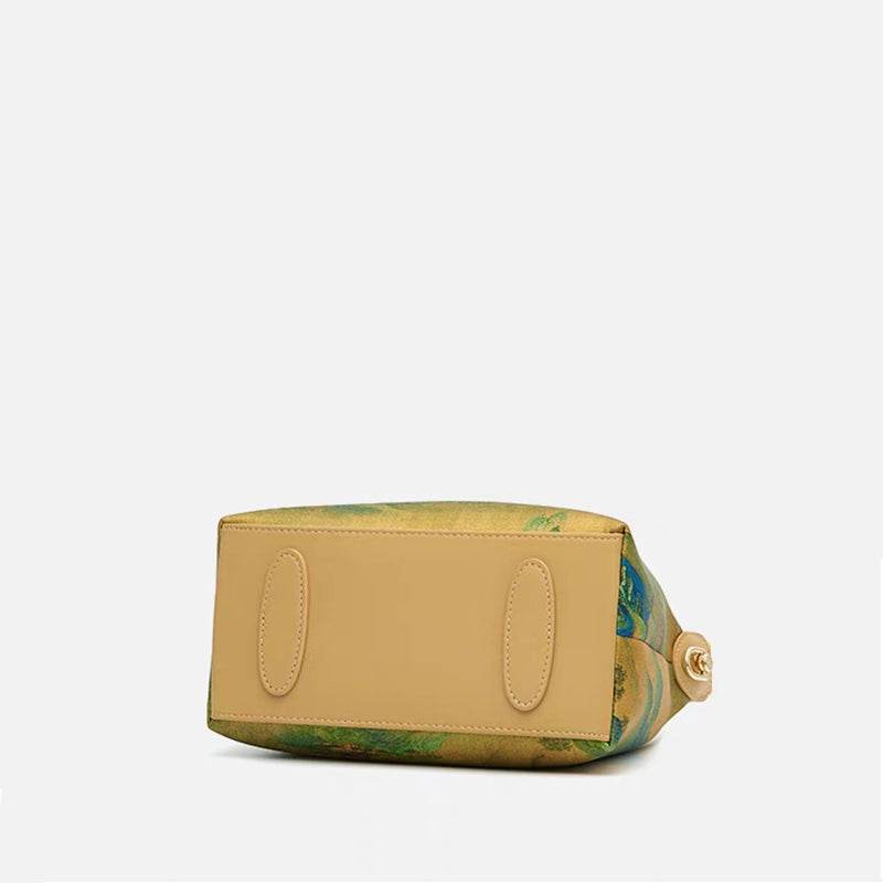 Chinese Painting Xiangyunsha Silk Shoulder Bag Designer Handbag