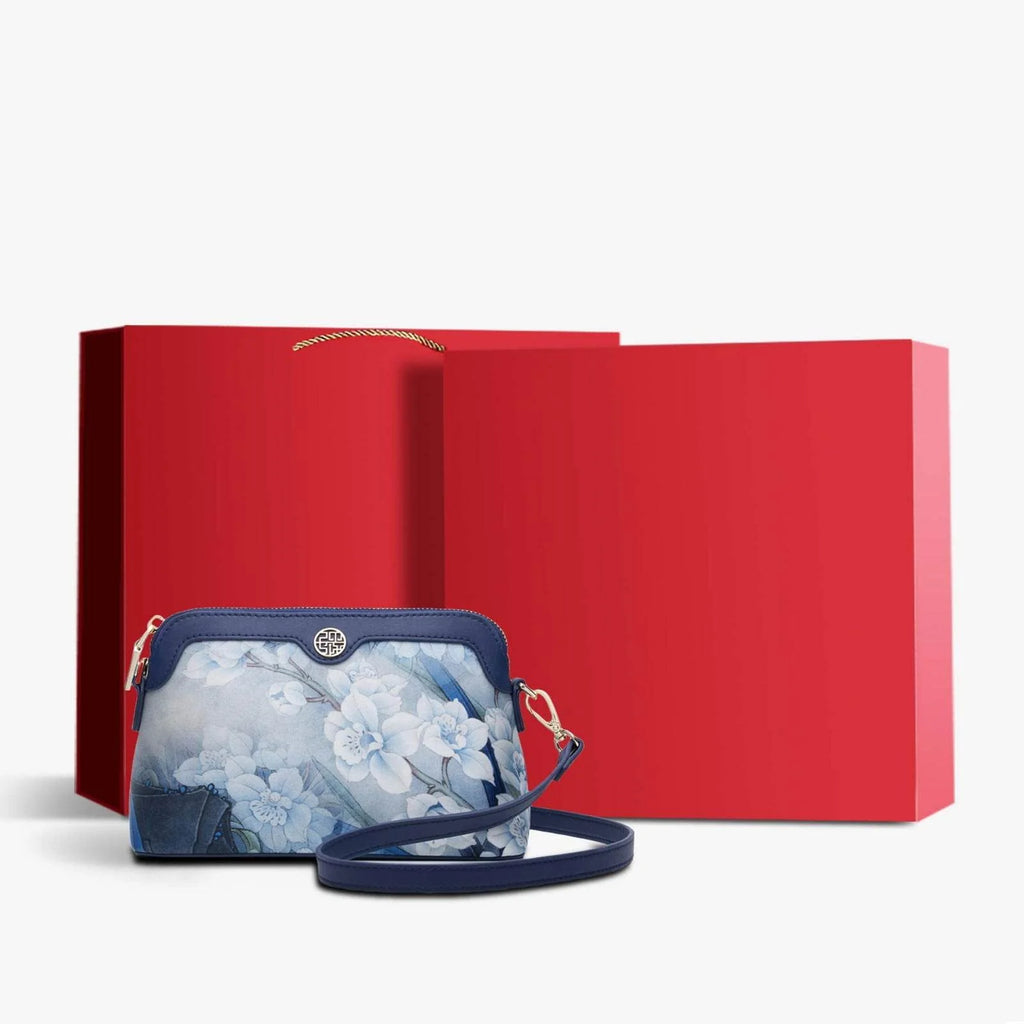 Mulberry Silk Handcrafted Flower Clutch Bag Women Wallet Eveing Purse