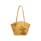 Mulberry Silk Handcrafted Bamboo Yellow Tote Bag