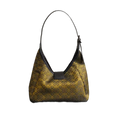 Song Brocade Chinese-Style Golden Ding Sheng Motif Hobo Bag - Leather Shoulder & Handheld Mother-Daughter Bag