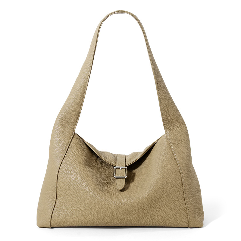 Top-grain Genuine Leather Pillow-shaped Medium Shoulder Bag