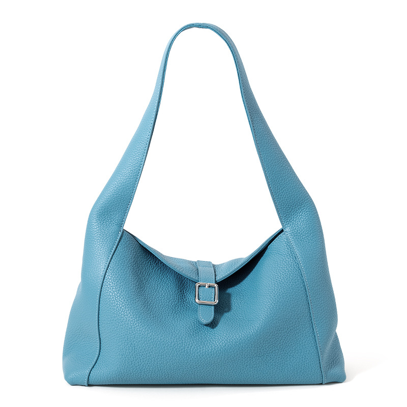 Top-grain Genuine Leather Pillow-shaped Medium Shoulder Bag