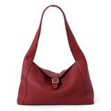 Top-grain Genuine Leather Pillow-shaped Medium Shoulder Bag