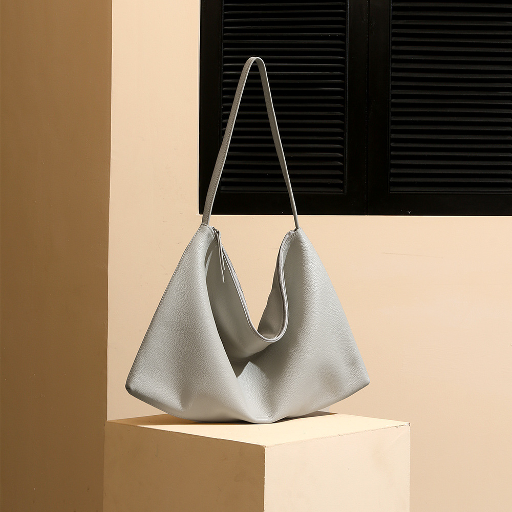 Top-grain Genuine Leather Soft Horizontal Square Single-Shoulder Bag