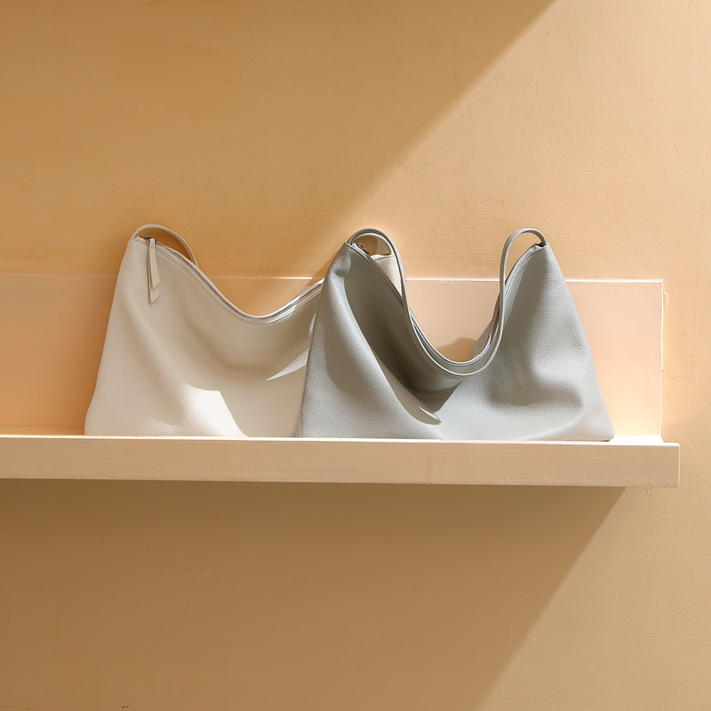 Top-grain Genuine Leather Soft Horizontal Square Single-Shoulder Bag