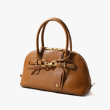 Top-grain Genuine Leather Medium-Hard Large Horizontal Square Handheld Bag