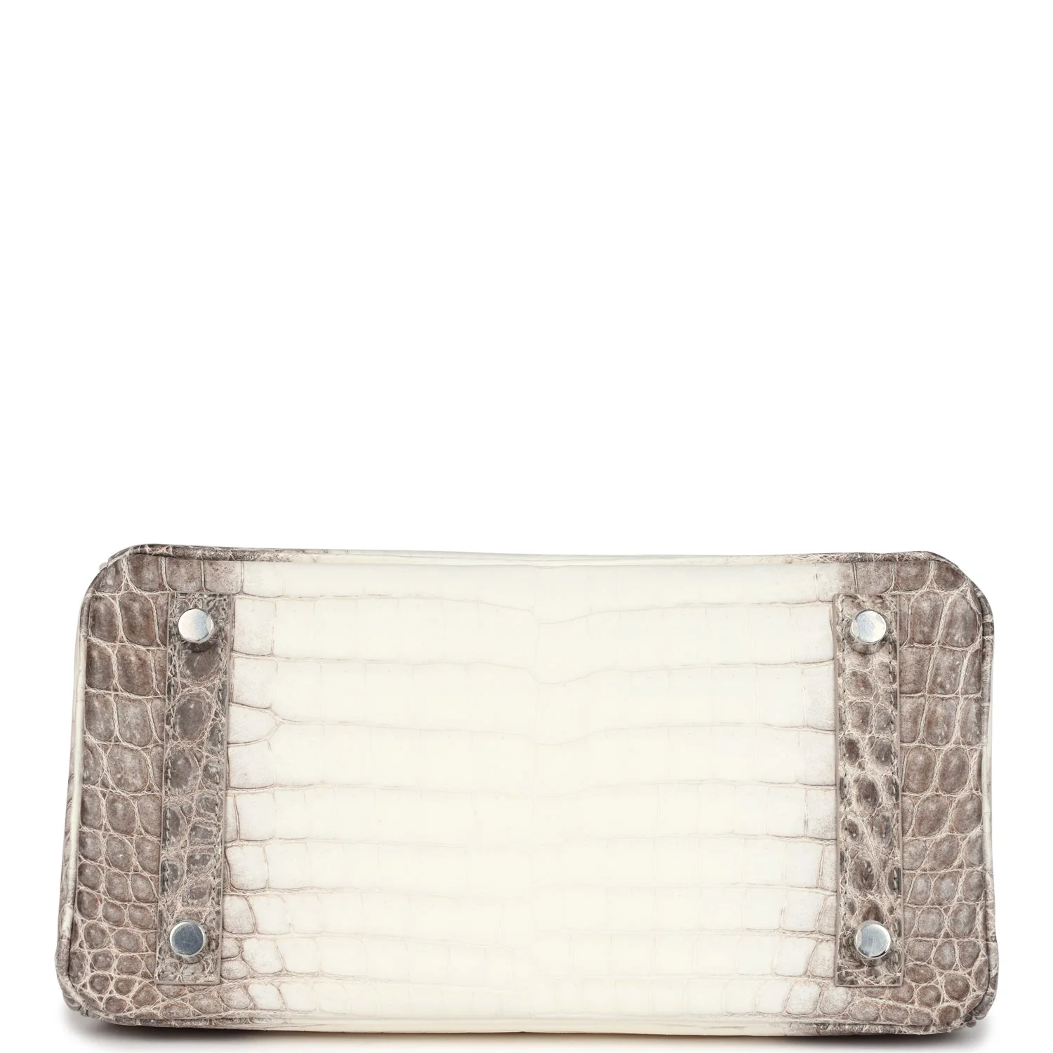 VT - SIXTY White - Brown Gradient Crocodile - Pattern Silver - Buckle Light Luxury Fashion Handbag