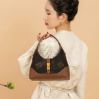 Xiangyunsha Bag - Genuine Leather Mulberry Silk Handbag