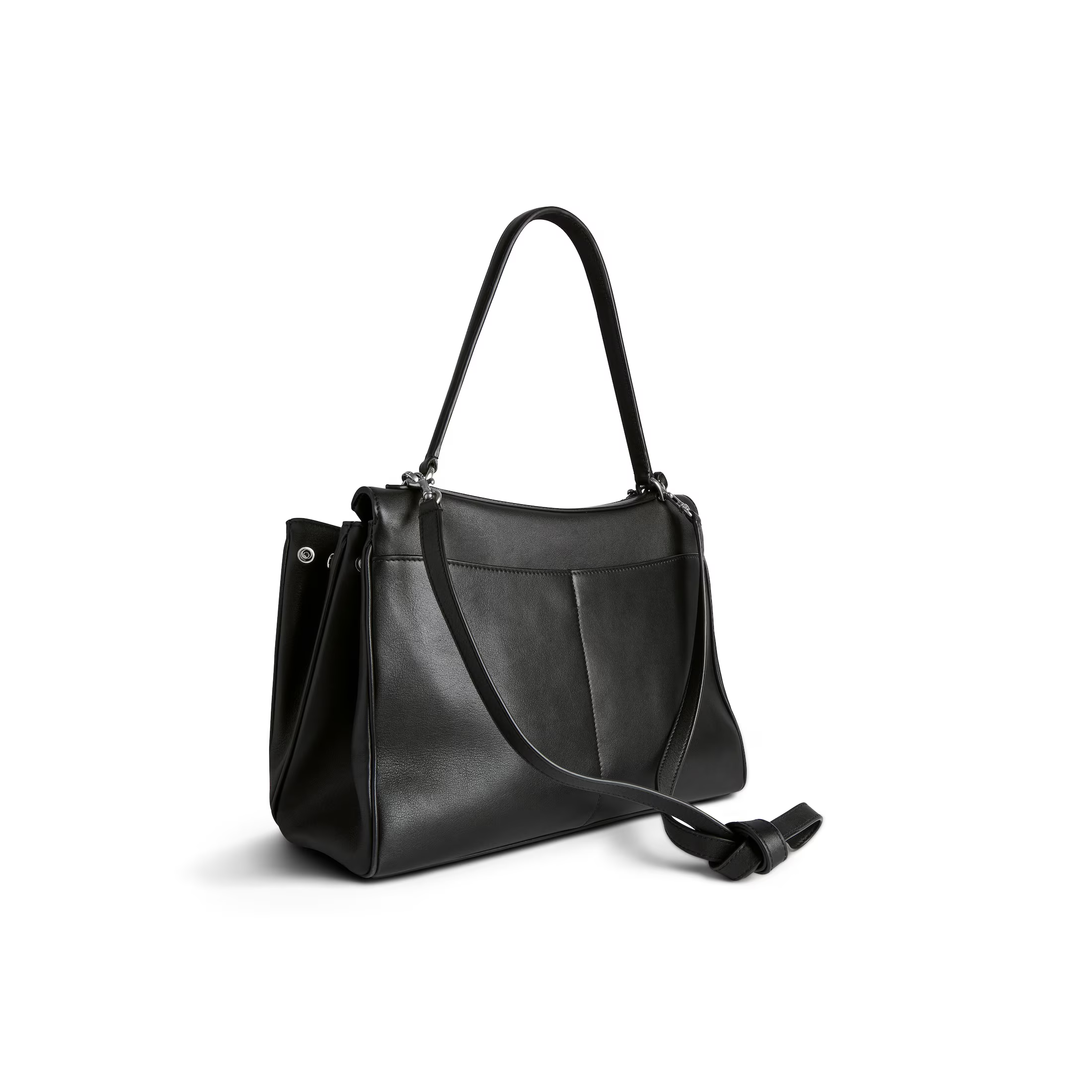 VT - SIXTY Black Silver - lock Light Luxury Fashion Lock Handheld Shoulder Bag