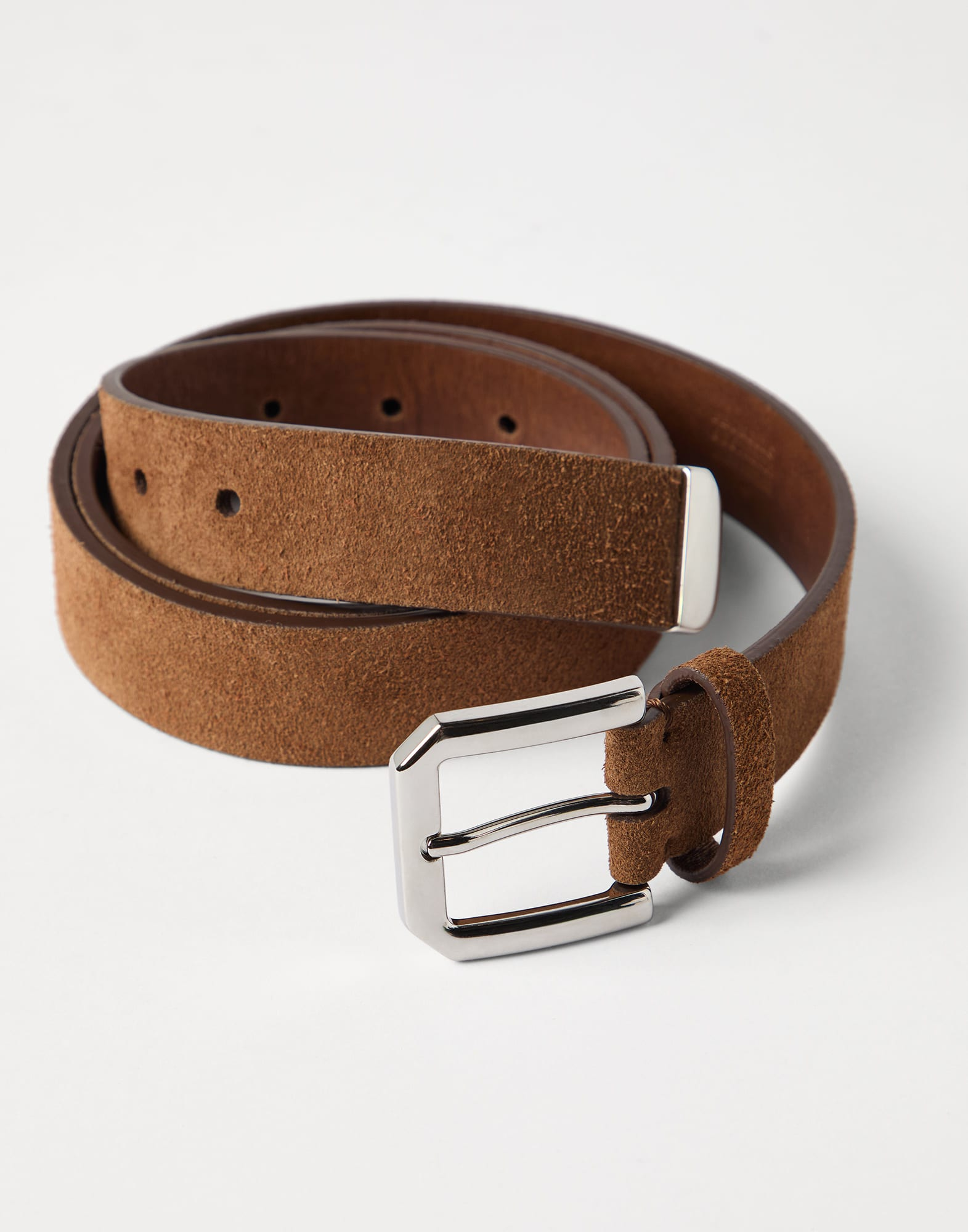 VT - SIXTY Brown Suede Calfskin Belt