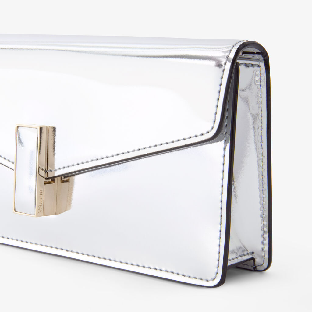 VT - SIXTY Silver Mirror Clutch Bag