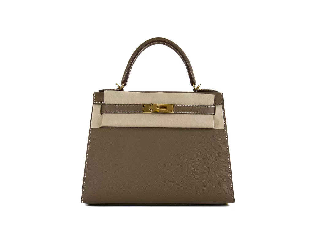 VT - SIXTY Brown Gold - lock Light Luxury Fashion Lock Handheld Bag
