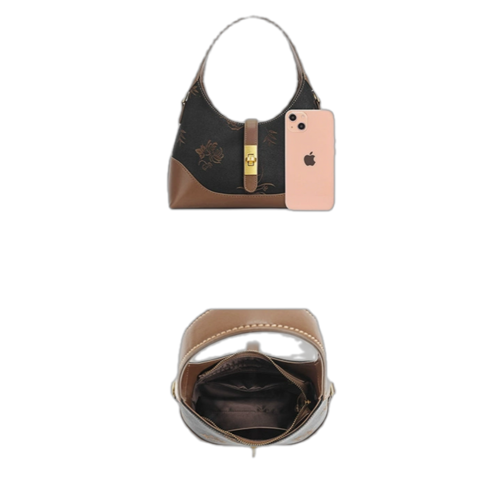 Xiangyunsha Bag - Genuine Leather Mulberry Silk Handbag