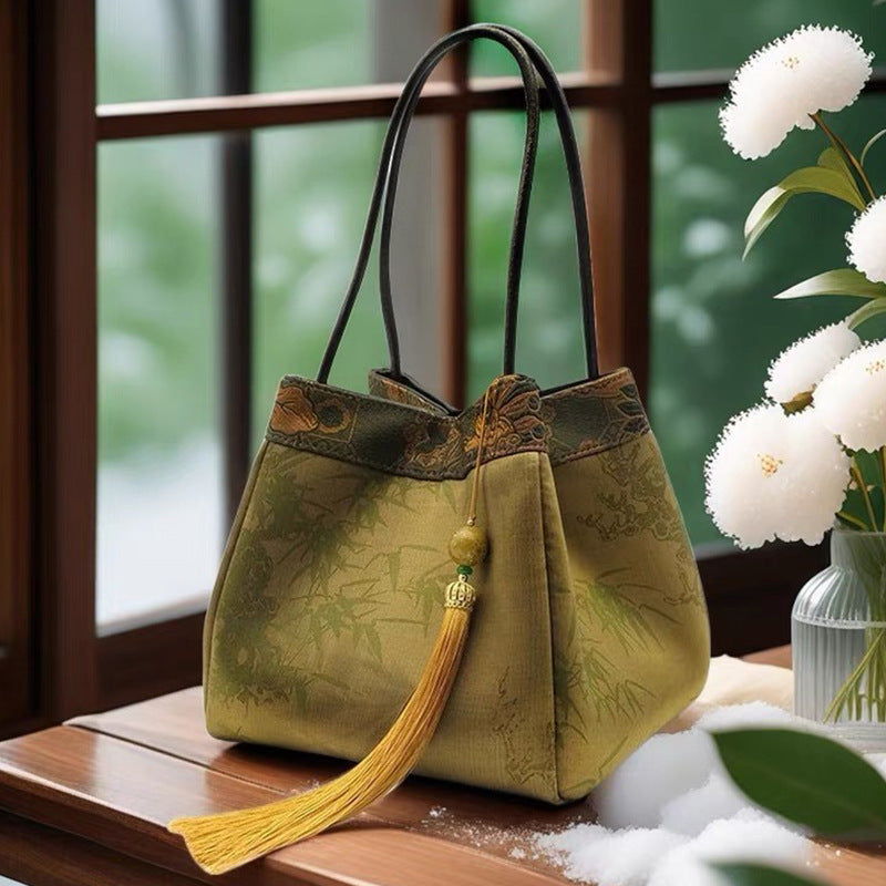 Xiangyunsha (Intangible Heritage) Song Brocade Handbag