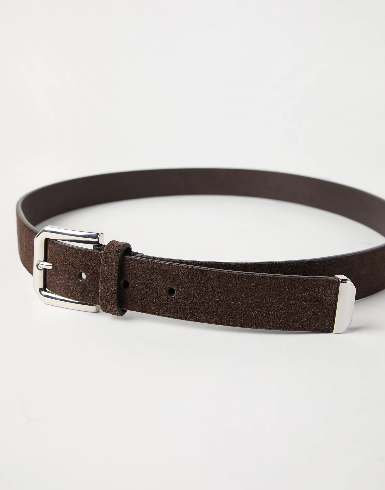VT - SIXTY Brown Suede Calfskin Belt