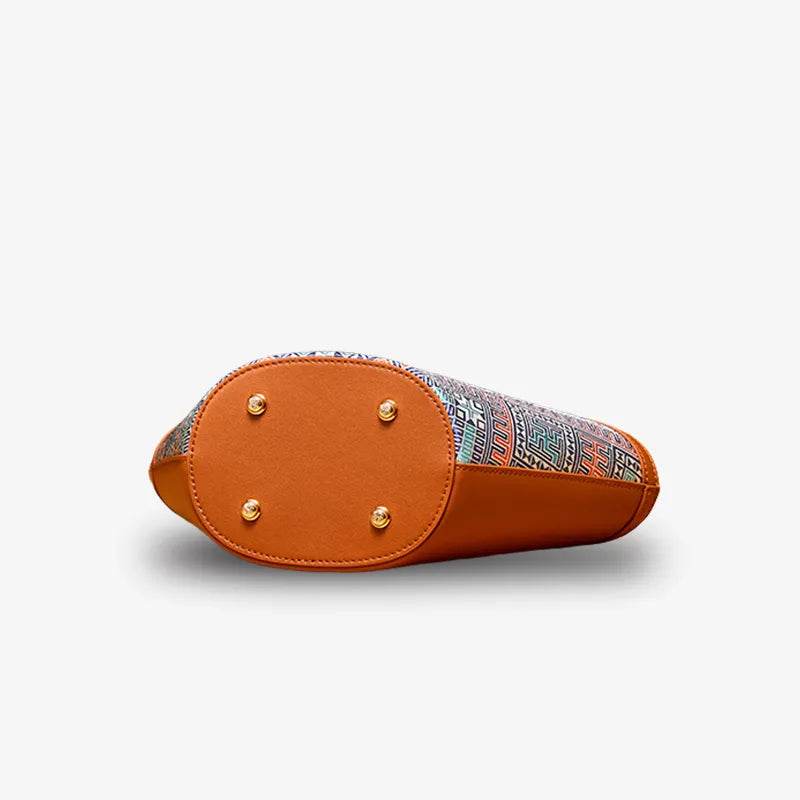 Zhuang Brocade Handicraft Unique Crossbody Basket Bag