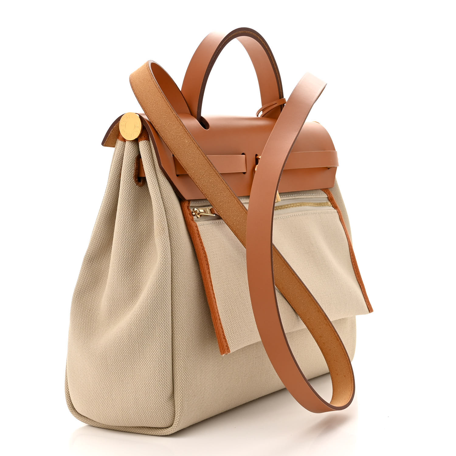 VT - SIXTY Beige & Brown Color - Block Light Luxury Fashion Handheld Crossbody Bag