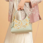 Goldfish Seaweed Knit Pattern Song Brocade Tote Bag