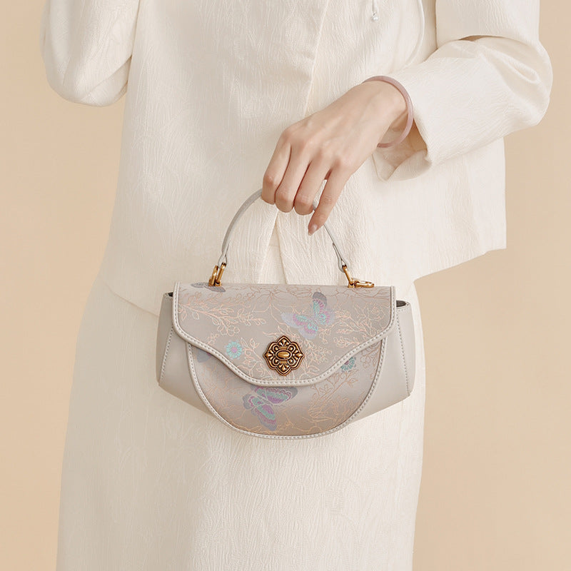 Song Brocade Saddle Bag - Butterfly & Peony Knitted Patterns