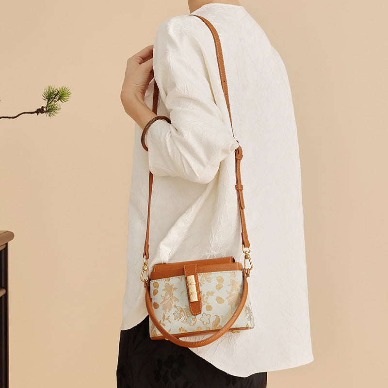 Song Brocade Handbag - Goldfish & Seaweed Knitted Patterns