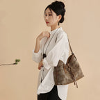 Xiangyunsha Silk Tote Bag - Shoulder & Crossbody Style