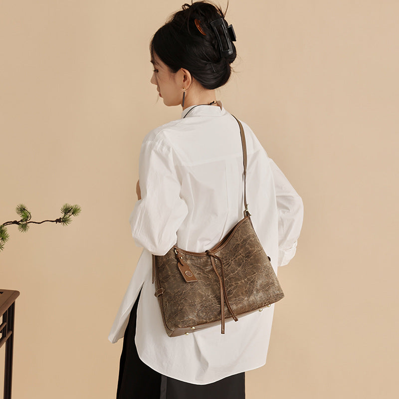 Xiangyunsha Silk Tote Bag - Shoulder & Crossbody Style