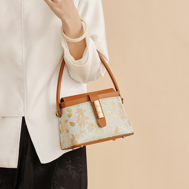 Song Brocade Handbag - Goldfish & Seaweed Knitted Patterns