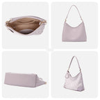 Zhuang Brocade Leather Shoulder Bag Tote Bag Romantic Purple