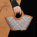 Zhuang Brocade Handicraft Unique Crossbody Basket Bag