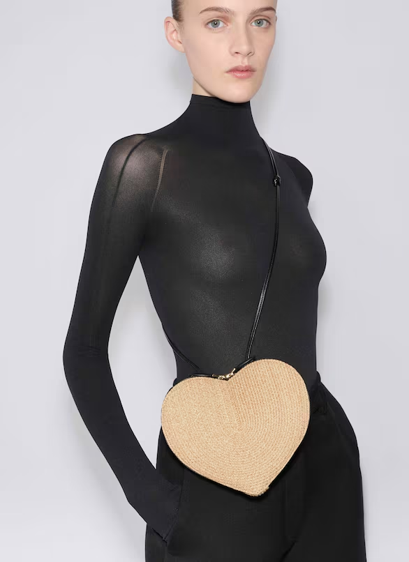 VT - SIXTY Beige Heart - Shaped Shoulder Bag