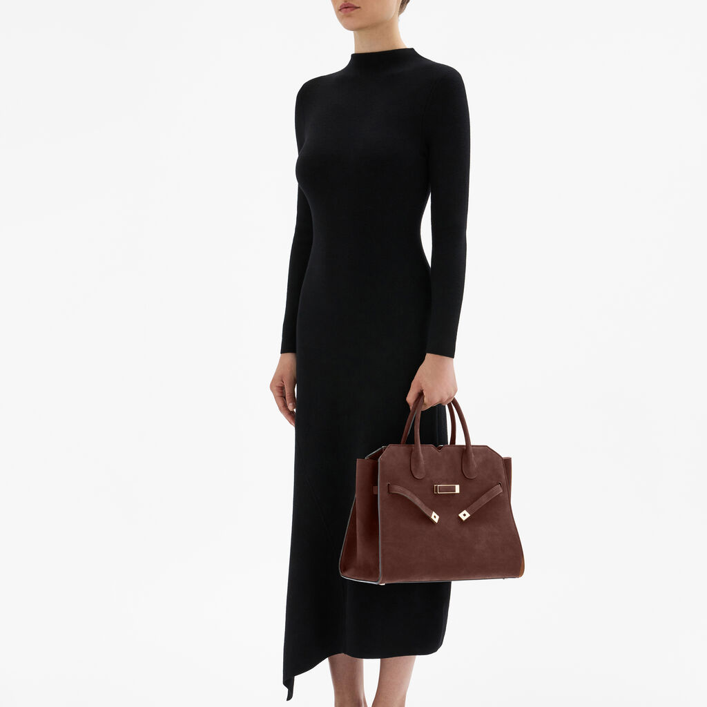 VT - SIXTY Brown Stylish Handheld Bag