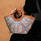 Zhuang Brocade Handicraft Unique Crossbody Basket Bag