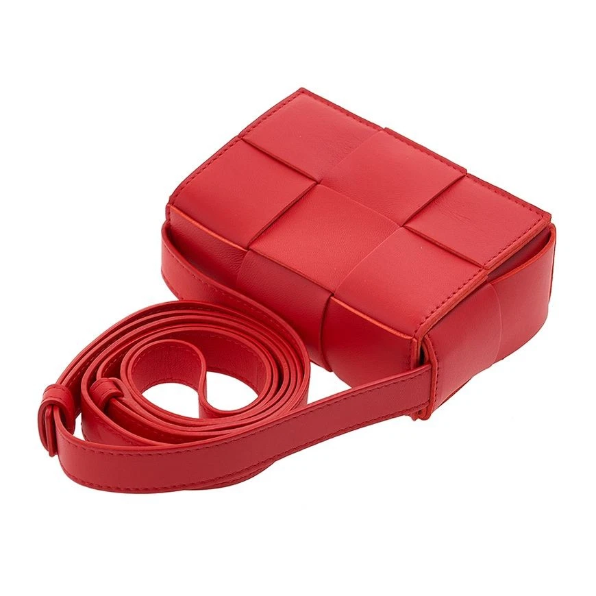 VT - SIXTY Red Woven Light Luxury Fashion Woven Crossbody Bag