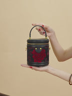Mulberry Silk Peony Intangible Cultural Heritage Embroidery Bucket Bag
