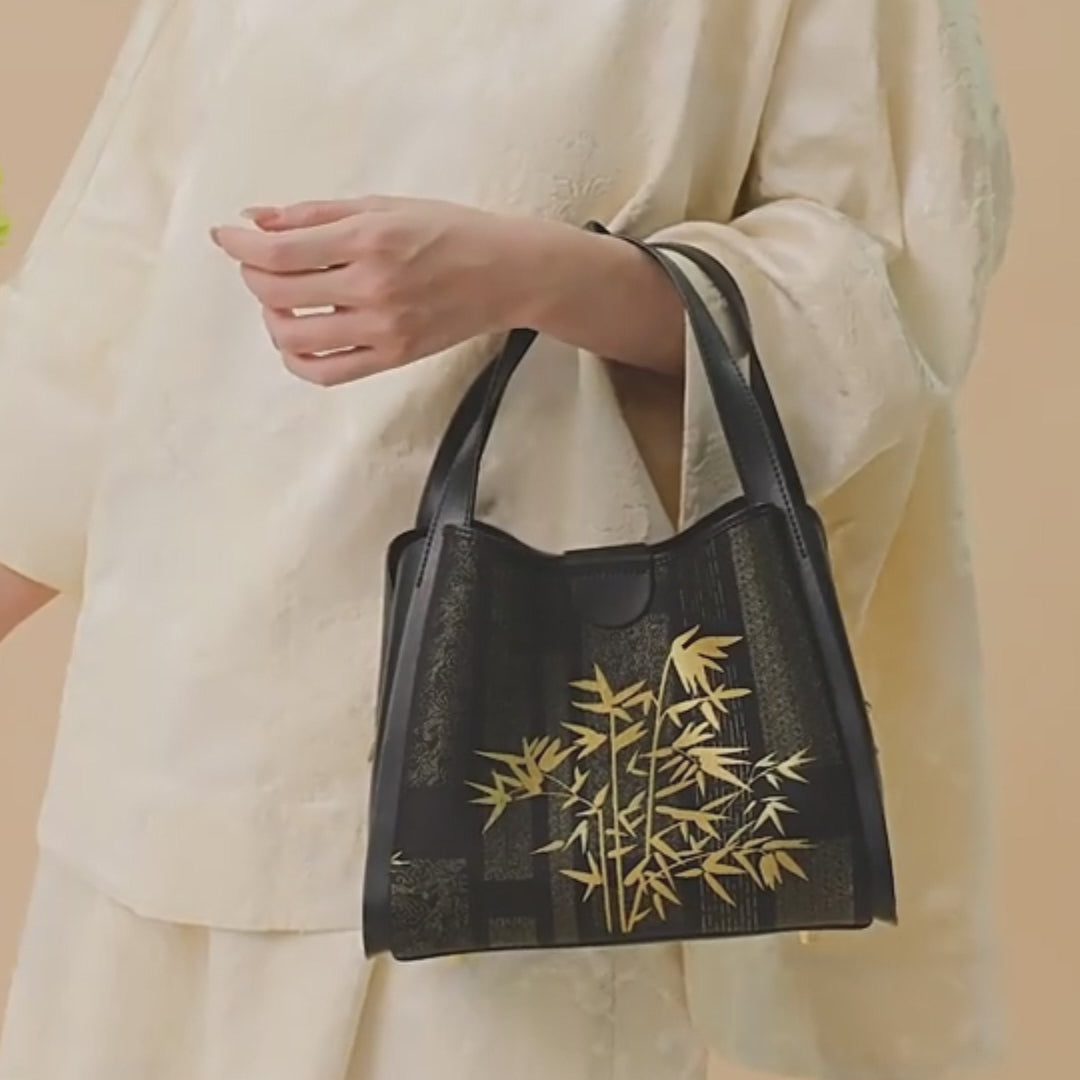 Intangible Cultural Heritage Song Brocade Tote Bag